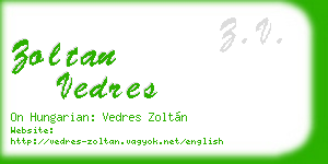 zoltan vedres business card